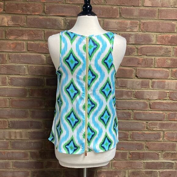 Macbeth Collection by Margaret Josephs Teal Blue & Green Tank Top Size Medium - Picture 3 of 6